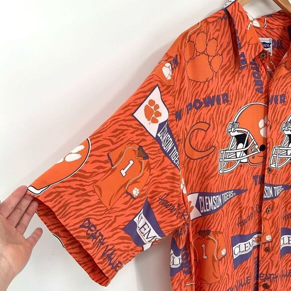 Reyn Spooner Clemson Tigers NCAA Football Short Sleeve Button Up Shirt Men XXL - Picture 2 of 5